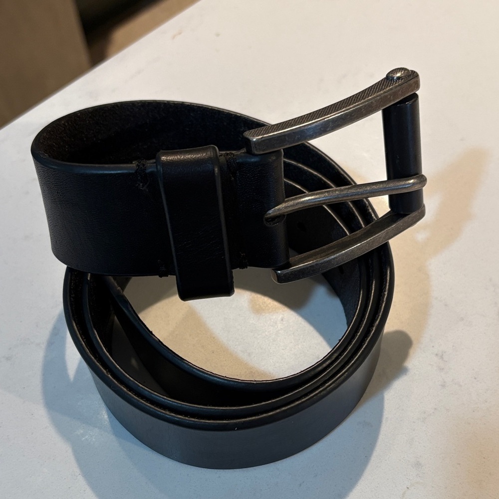 Men's Black Leather Belt
